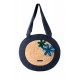 Bolso ovalado azul Nora