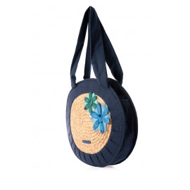 Bolso ovalado azul Nora