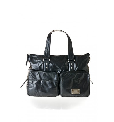 Bolso Brillo Negro Mua