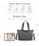 Bolso Tote Urbano Gris con Detalles de Logo y Correa Ajustable