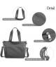 Bolso Tote Urbano Gris con Detalles de Logo y Correa Ajustable
