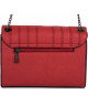 Bolso de Mano Elegante con Cadena Metálica en Rojo Intenso