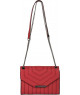 Bolso de Mano Elegante con Cadena Metálica en Rojo Intenso