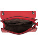 Bolso de Mano Elegante con Cadena Metálica en Rojo Intenso