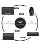 Clutch Negro Elegante con Detalle de Barra Dorada y Cadena