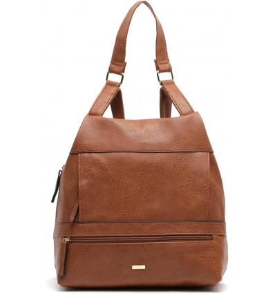 MISAKO Mochila Antirrobo Marrón Canela - Calidez y Seguridad en un Solo Accesorio