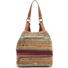 Mochila antirrobo de Tejido Étnico y Cuero - Conecta con tus Raíces con Estilo