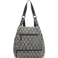 Mochila antirrobo Geométrica con Detalles en Cuero Negro - Modernidad y Función