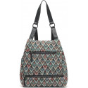 Mochila antirrobo Geométrica con Detalles en Cuero Negro - Modernidad y Función