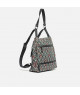 Mochila antirrobo Geométrica con Detalles en Cuero Negro - Modernidad y Función