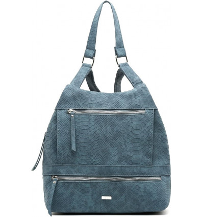Mochila antirrobo Elegance Azul Serenidad Textura de Escamas