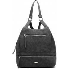 Mochila Urban Chic Negra Texturizada antirrobo