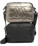Bolso Bandolera Dúo Negro y Plateado de Misako - Doble Estilo