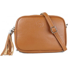 Bolso Bandolera Texturizado Tono Caramelo con Borla Elegante - Casual Chic