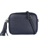 Bolso Bandolera Azul Marino Texturizado con Borla - Elegancia Urbana