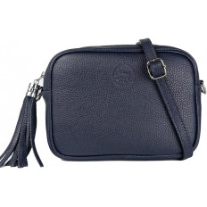 Bolso Bandolera Azul Marino Texturizado con Borla - Elegancia Urbana