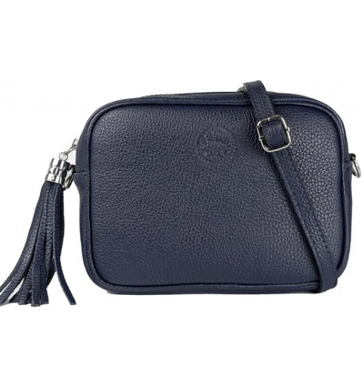 Bolso Bandolera Azul Marino Texturizado con Borla - Elegancia Urbana