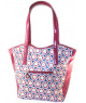 Bolso Tote Estampado Geométrico con Detalles en Vinilo