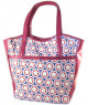 Bolso Tote Estampado Geométrico con Detalles en Vinilo