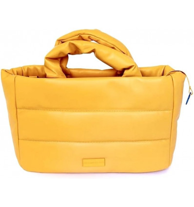 Bolso Shopper Mostaza Acolchado con Detalle de Nube - Agatha Ruiz de la Prada