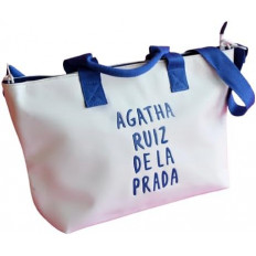 Bolso Nylon Blanco y Azul - Elegancia Casual por Agatha Ruiz de la Prada