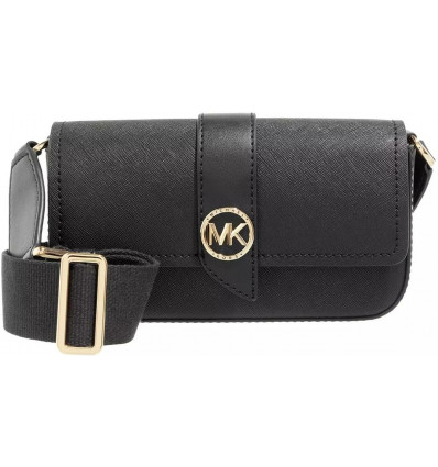 Elegante Bolso Michael Kors de Hombro Negro Greenwich Sling Xbody