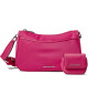 Bandolera Mediana Elegante para Mujer en Color Rosa Vibrante con Correa Ajustable y Cartera a Juego