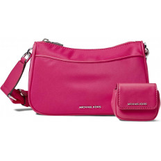 Bandolera Mediana Elegante para Mujer en Color Rosa Vibrante con Correa Ajustable y Cartera a Juego