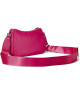 Bandolera Mediana Elegante para Mujer en Color Rosa Vibrante con Correa Ajustable y Cartera a Juego
