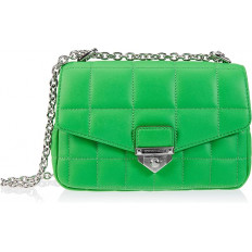 Bolsa de Hombro Verde con Cadena Metálica - Elegante y Práctica