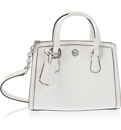 Bolso de Mano Elegante Michael Kors Chantal XS Blanco