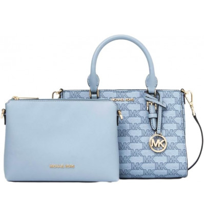 Bolsa Michael Kors 3 en 1 en Azul Celeste – Combinación de Lujo y Versatilidad