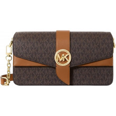 Bolso de Hombro Michael Kors Greenwich Mediano - Elegancia en Marrón y Acorn