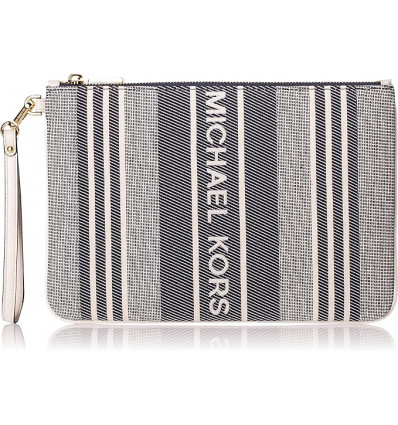 Michael Kors Jet Set Large Zip Pouch - Azul Marino Elegante y Práctico