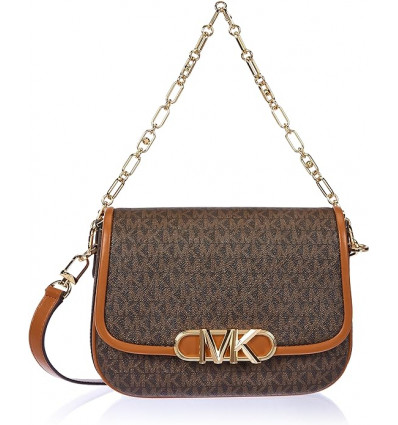Bolso Mensajero Michael Kors Parker Medium - Elegancia Urbana en Marrón/Acorn