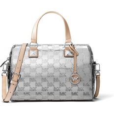 Bolso Michael Kors Grayson Barril - Elegancia Moderna en Plateado