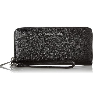 Michael Kors Pebbled - Elegante Muñequera Continental de Piel