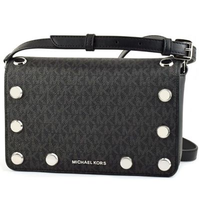 Bolso Michael Kors Holly con Logo - Elegancia Contemporánea en Negro