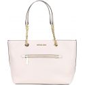 Michael Kors Jet Set Medium Tote en Powder Blush Pink - Top Zip con Bolsillo Frontal y Cadena